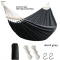 Outdoor Camping Hammock Thickened Durable Fabric Canvas with Bag